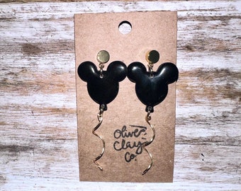 Mouse balloon Earrings | Disney inspired Earrings | gifts |earrings | clay earrings | polymer clay earrings