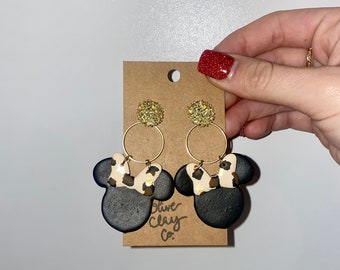 Pendientes de ratón / Joyería Disney / Disney World / Arcilla polimérica / Pendientes de arcilla / Ligeros / Hipoalergénicos / Pendientes de guepardo