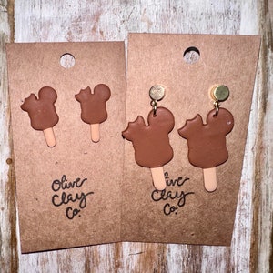 Ice cream Mouse Earrings | Polymer Clay Earrings | polymer clay Earrings | Clay Earrings | Disney inspired Earrings