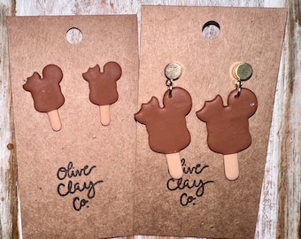Ice cream Mouse Earrings | Polymer Clay Earrings | polymer clay Earrings | Clay Earrings | Disney inspired Earrings