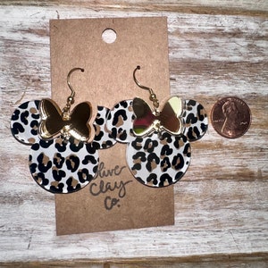 Acrylic Mouse cheetah Earrings | Disney inspired Earrings | gifts |earrings
