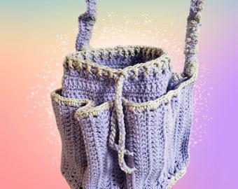 BINGO Bag Crochet Pattern | Pattern ONLY | US Crochet Terms | Pocket Bag | Diaper Bag | Handmade | Drawstring Purse | No-sew
