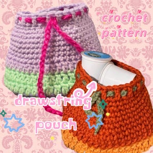 Drawstring Dice Bag Crochet Pattern | Pattern ONLY | US Crochet Terms | Small Bag | Pouch | Handmade | Drawstring Purse | No-sew