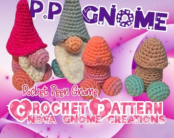 Modèle de crochet de nain avec plume de poche (PP) | Termes du crochet américain | Motif UNIQUEMENT | Petit amigurumi | Amigurumi au crochet | Nain au crochet amusant