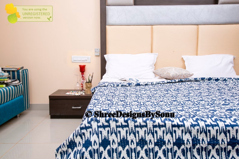 Quilts Dark Blue Kantha Ikat Throw Quilt Bed Covers Bedding King Size Indian Double Sided Reversible Saree Decors Home Living Deshpandefoundationindia Org Quilts Dark Blue Kantha Ikat Throw, Dark Blue King Size Bedding