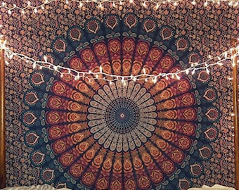 ShreeDesigns - wall tapestry, mandala tapestry, wall hanging tapestry cotton hippie indian tapestry twin/queen tapestry handmade bedspread