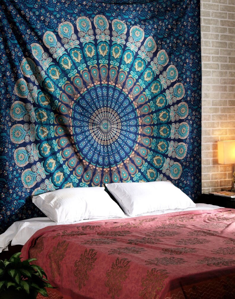 Hippie Mandala Hippie Hippies Wall Hanging 100Cotton Tapestry Etsy
