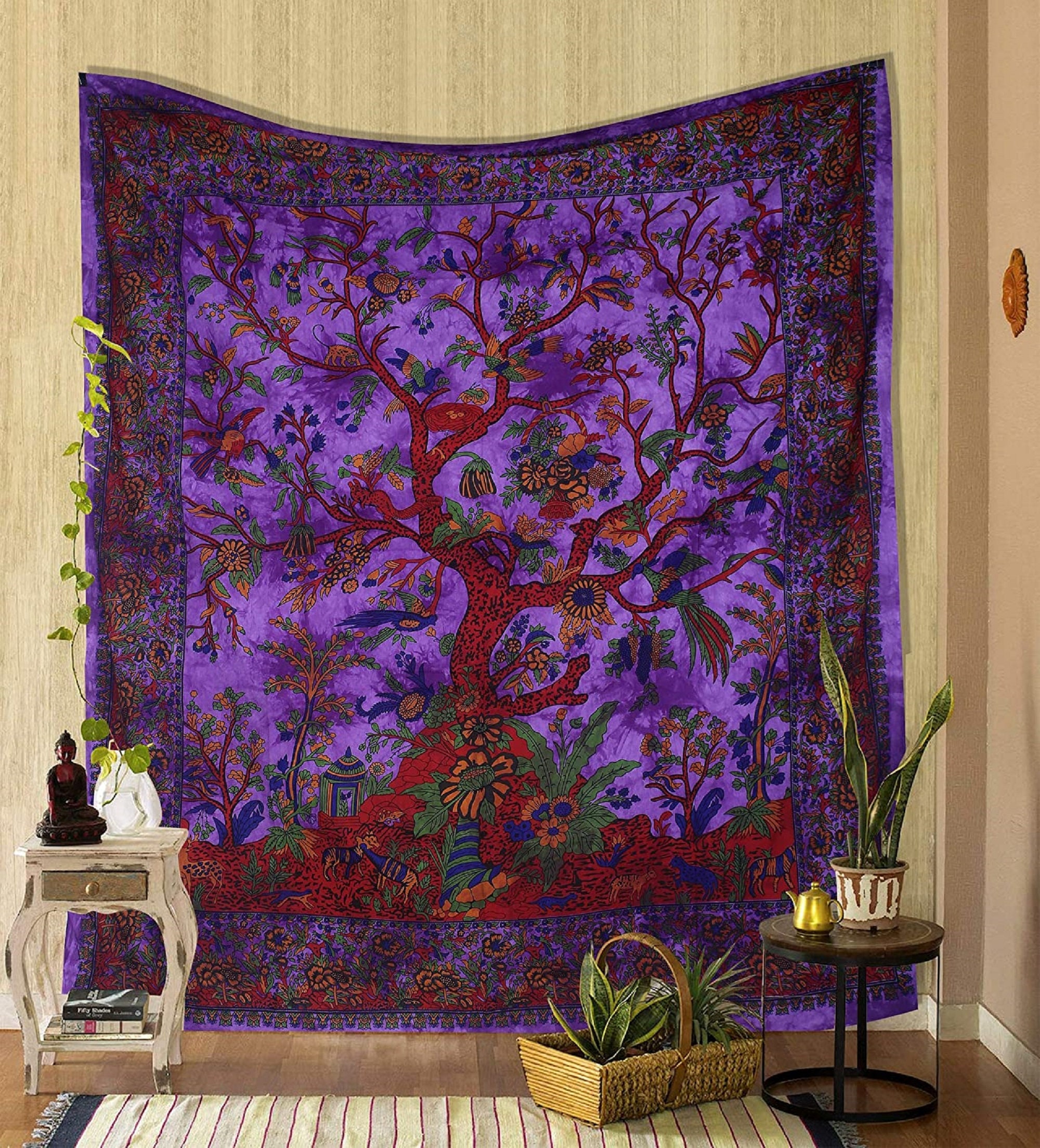 Lot of 5 PCS Tie Dye Locust Tree Of Life Forest Tapestry Wallhangin Wall Decor Lot of 5 PCS Tie Dye Locust Tree Of Life Forest Tapestry Wallhangin Wall Decor