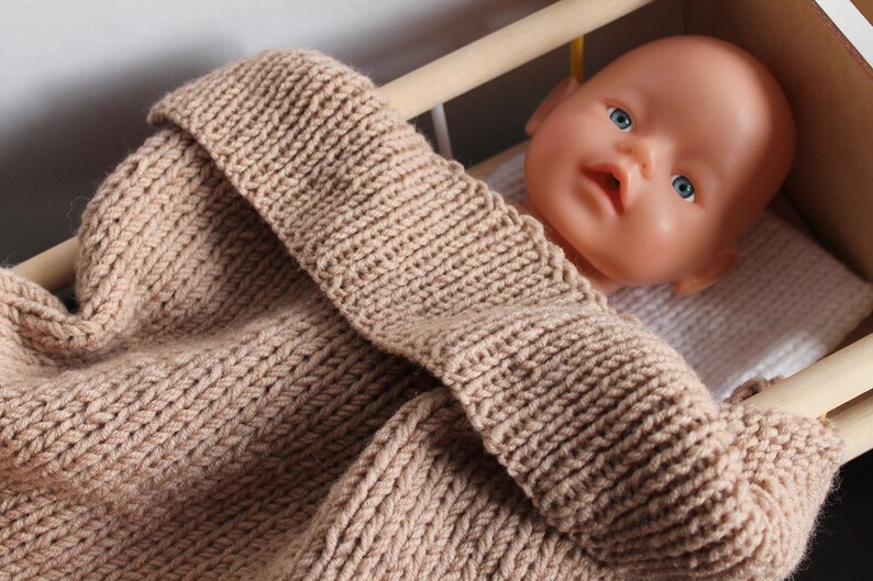 Doll Blanket and Baby Knit Blanket. Doll Pillow. Chunky Etsy