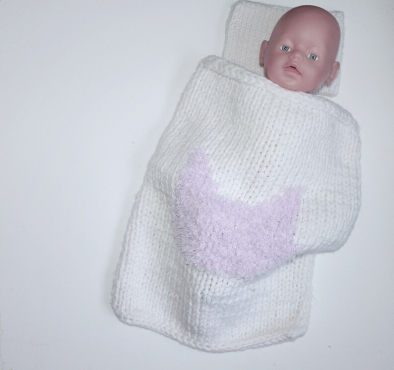 Doll Blanket and Baby Knit Blanket. Doll Pillow. Chunky Etsy