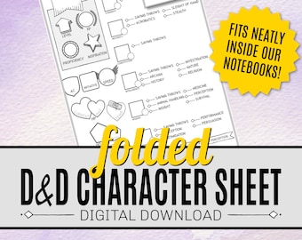 DND CHARACTER SHEET / Bonus spell sheet / Dungeons and Dragons / Rpg / Digital Download