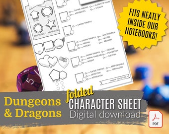 DND CHARACTER SHEET / Bonus spell sheet / Dungeons and Dragons /  Dnd 5e / Digital Download