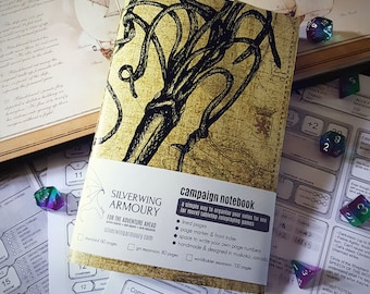 Campaign NOTEBOOK / Kraken /  D&D or Tabletop RPG / Dotted, graph, or lined pages