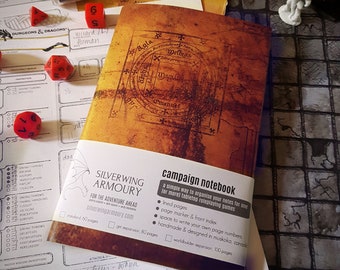 Campaign NOTEBOOK / Ancient Spellbook / Pathfinder RPG /  DND 5e / Dotted, graph, or lined pages
