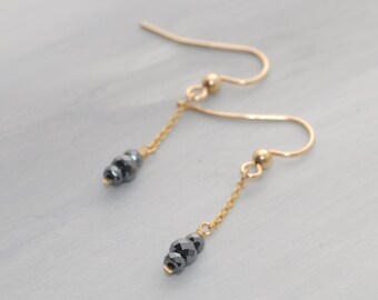 Elegant Hematite Earrings, 14K Gold Filled