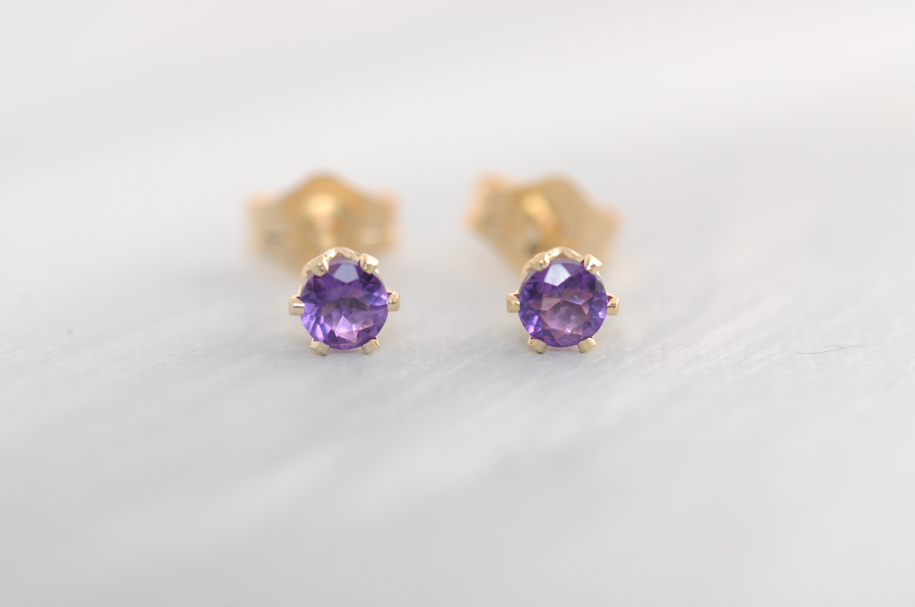 Amethyst ohrstecker gold