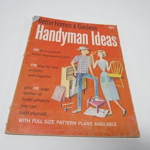 Vintage Better Homes Gardens Handyman Ideas Magazine Book 1954