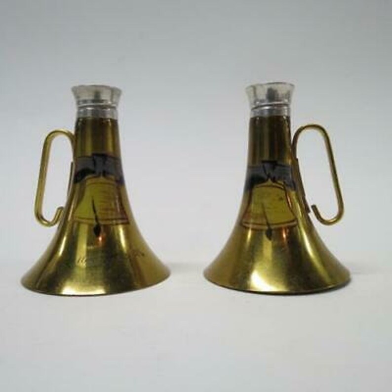 Brass Liberty Bell VTG Salt Pepper Shakers Etsy