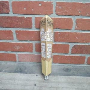 DuClaw Brewing Co Petes Sake Chocolate Peanut Porter Wooden Beer Tap Handle