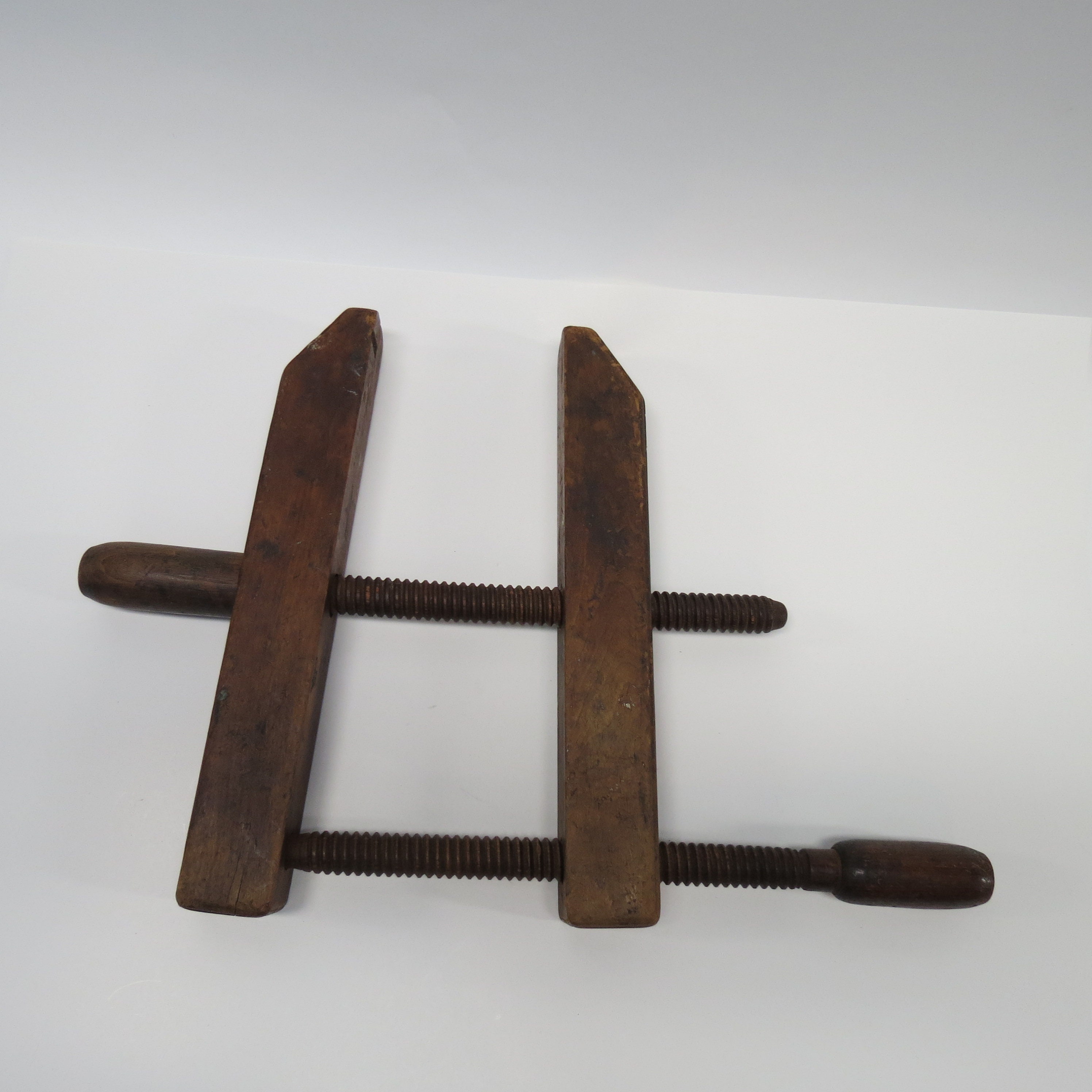 Antique Carved All Wood Carpenter Clamp Etsy