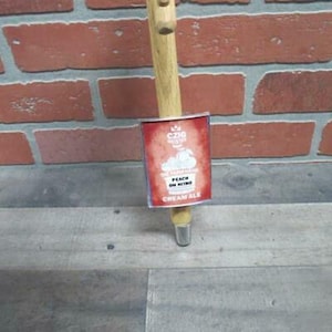 Czig Meister Brewing Company Peach Nitro Cream Ale Wood Beer Tap Handle