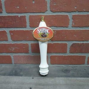 Grifo de cerveza Saranac Brewery Pomegranate Wheat Vintage para dispensador de cerveza.