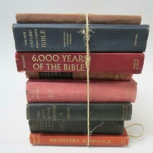 Distressed Decorative Religious Shabby Decorative Book Stack Staging Decor