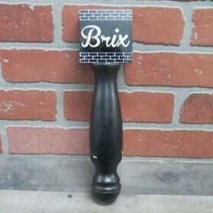 Maniglia per spillatore di birra artigianale in legno nero Brix City Brewing New Jersey per kegerator