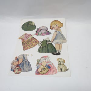Vintage 1940s Dolly Dingle Paperdoll Magazine Cutouts Paper Doll