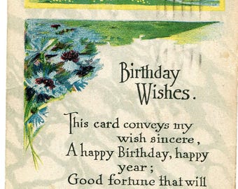Antique 1919 Birthday Card Birthday Post Card Posted Reading PA Divided Back