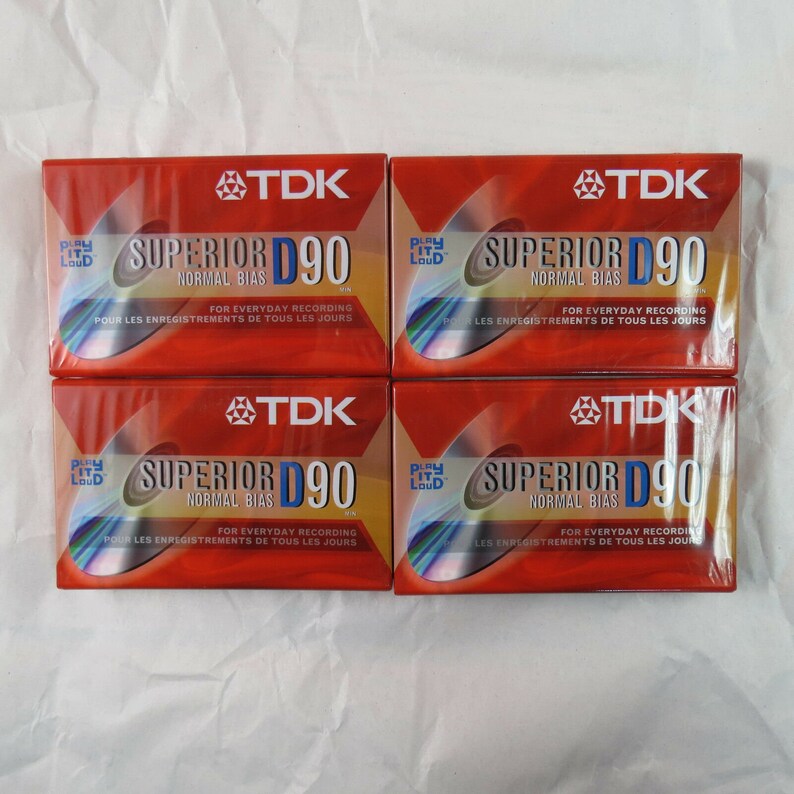 Japan 1990 TDK D90 IEC 1//TYPE 1 Normal Bias Sealed Blank Audio Cassette Tape