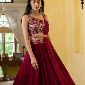 Buy Firozi Color Banarasi Silk Fabric Party Wear Lehenga Choli Online -  LEHV3161