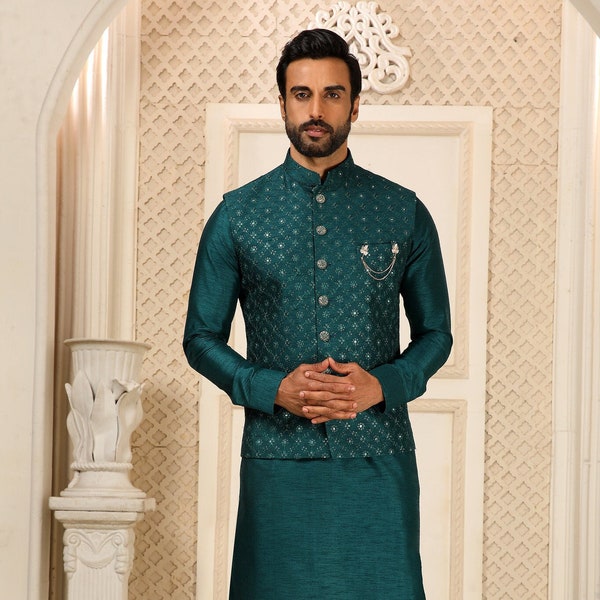 Designer Kurta Pajama Indian Wedding Party Wear Embroidery Kurtas,Festive Wear Gift Kurta South Asian Traditional Wear outfits,Reception Wea