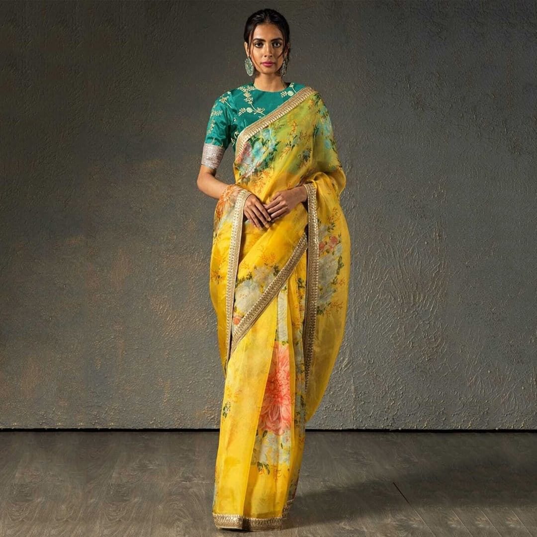 Bollywood Designer Floral Sarees for ...