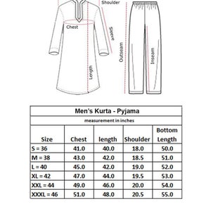 Mens Kurta Pajama Indian Wedding Party Wear Embroidery Kurtas, Festive Wear Gift Kurta South Asian Traditional Wear Kurtas,Reception Wear image 5