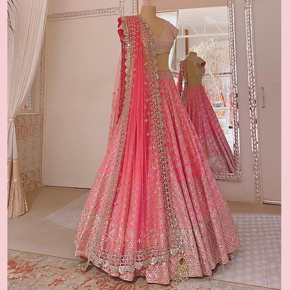 Wedding Lehenga Choli for Women Designer Multi Colored Bollywood Lahanga  Choli,indian Bridal Lehengas,foil Mirror Work Ghagra Choli Dress -   Canada