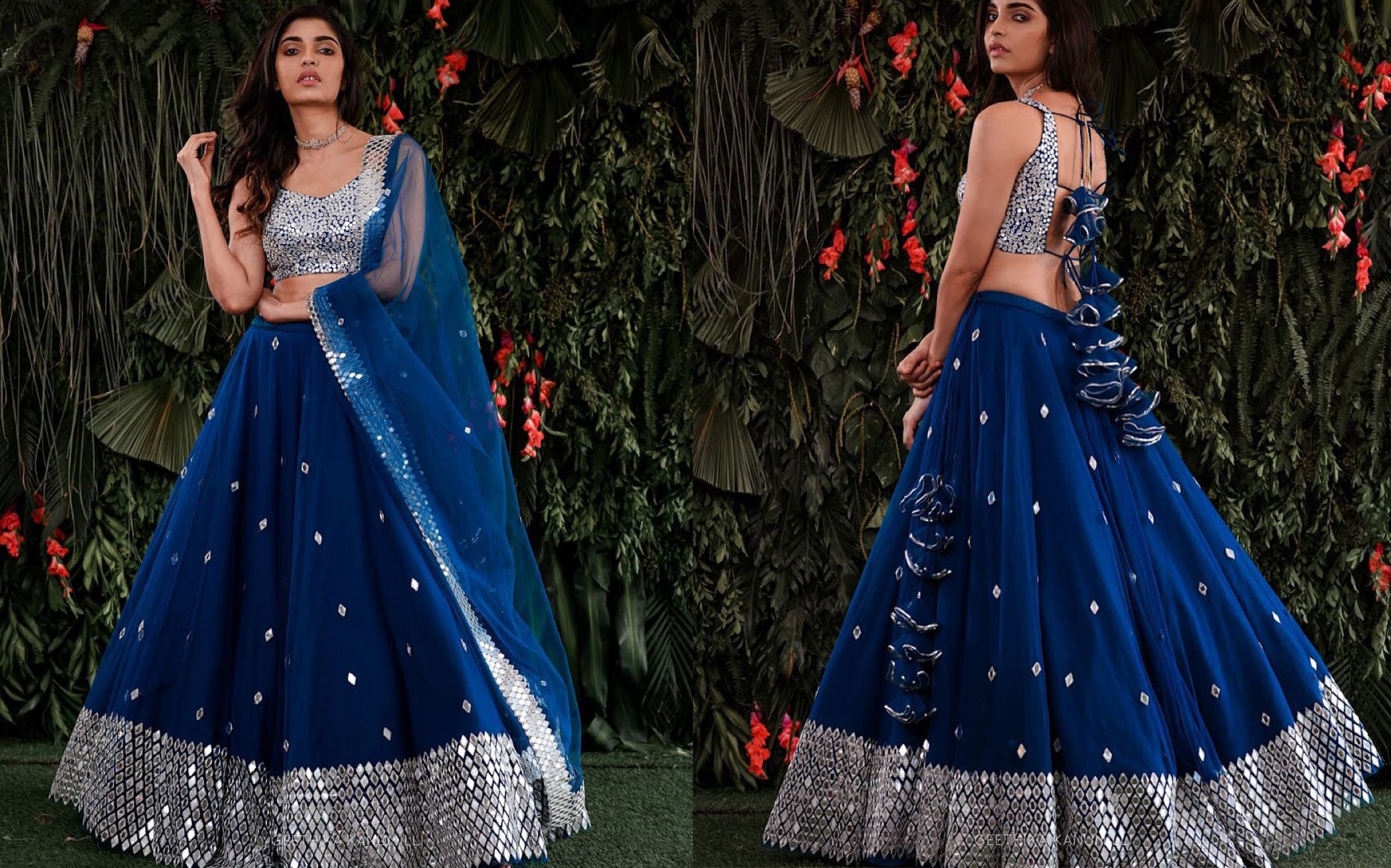 lehenga designs royal blue
