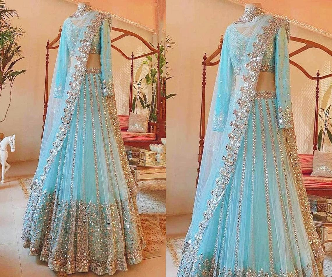 light blue lengha