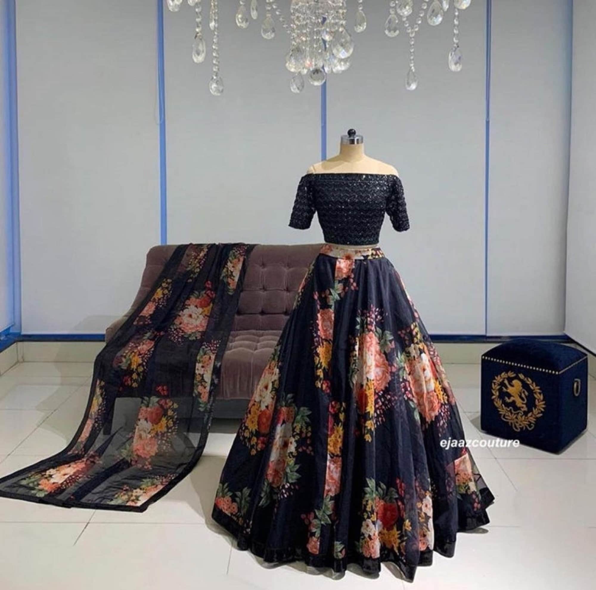 Black lehenga for girls 2025