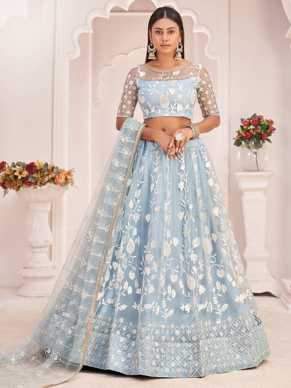 Page 2 of Blue Lehengas