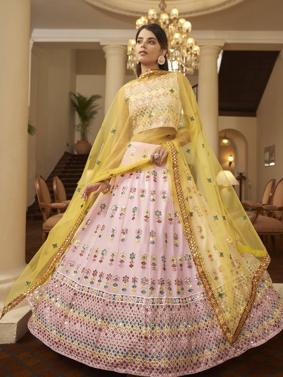 Pink Gorgeous Lehenga Choli Indian 