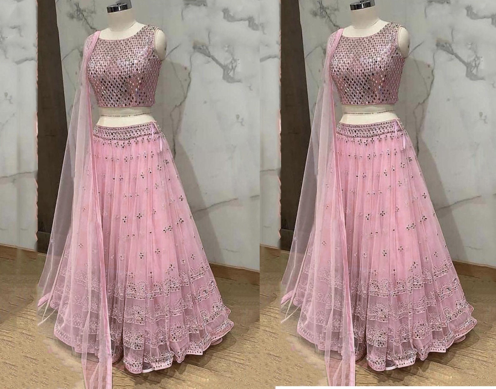 Pink Lehenga Choli for Women Sequence Work Wedding Bridal - Etsy