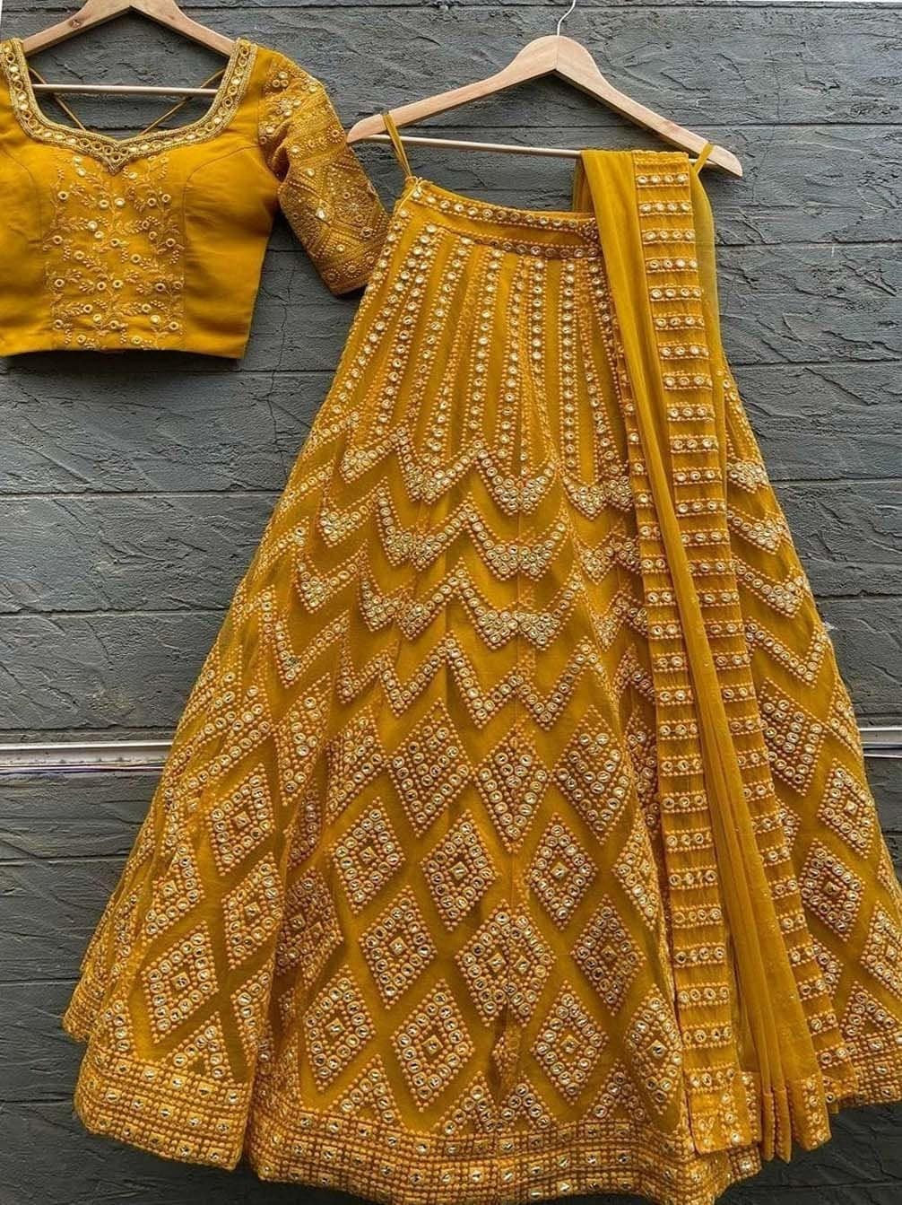 Lehenga for clearance haldi