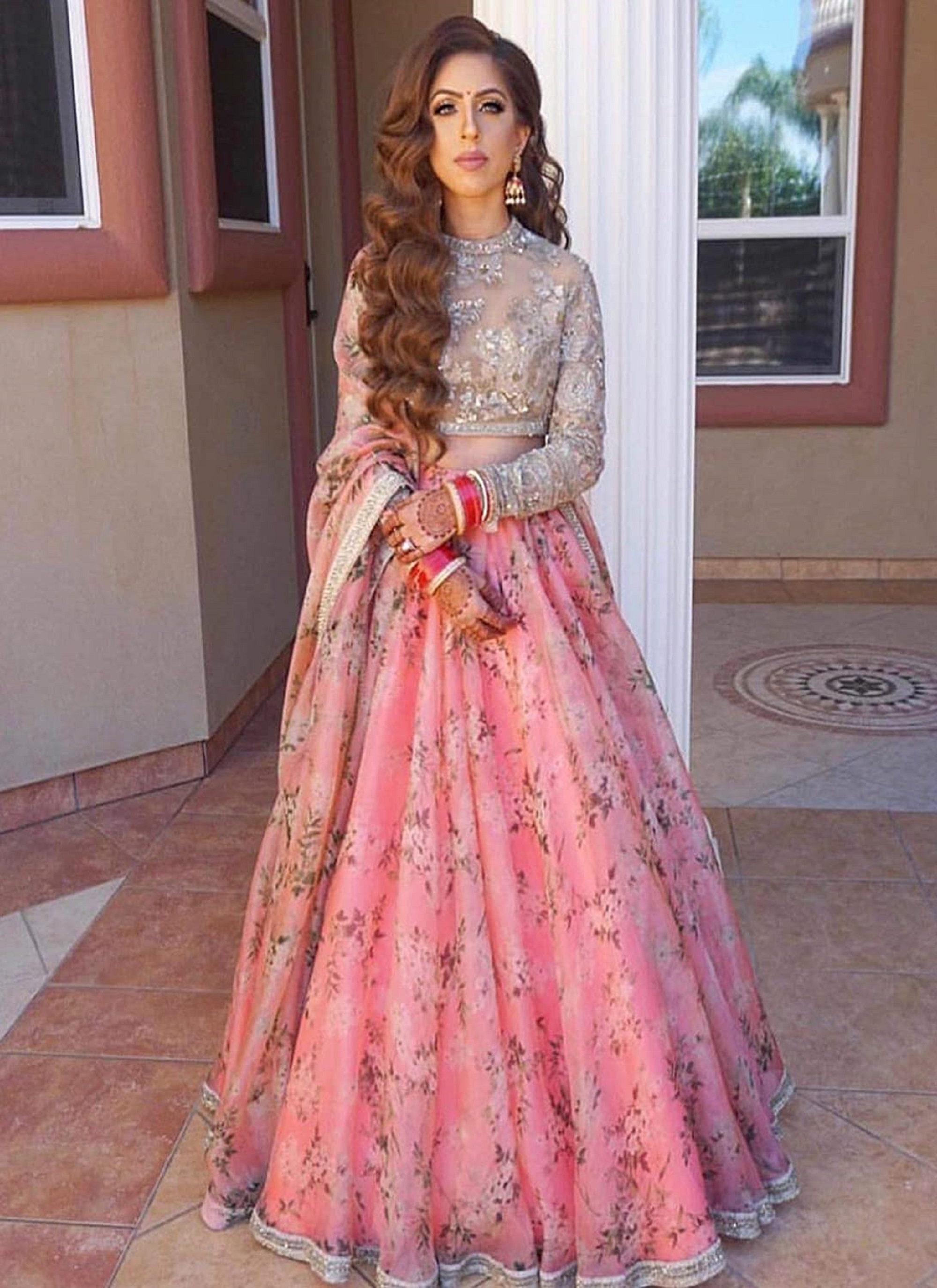 Pink Designer Printed Lehenga Choli for 