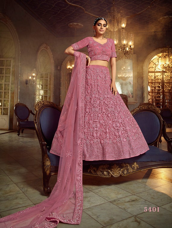 Trendy Dusty Colour Lehenga Choli for 