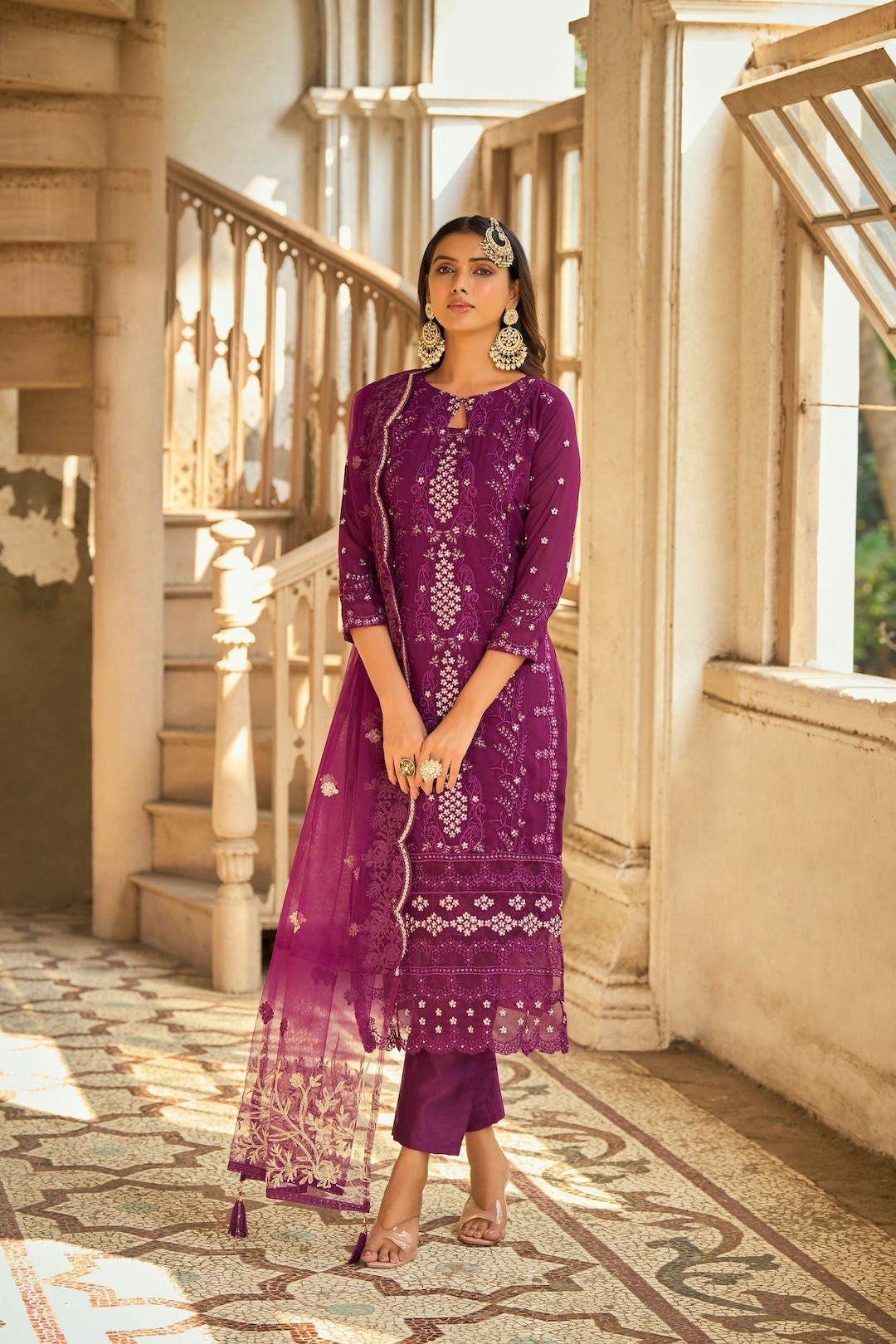 Straight Pant Suit for Women - buy Straight Pant Suit from Salwar