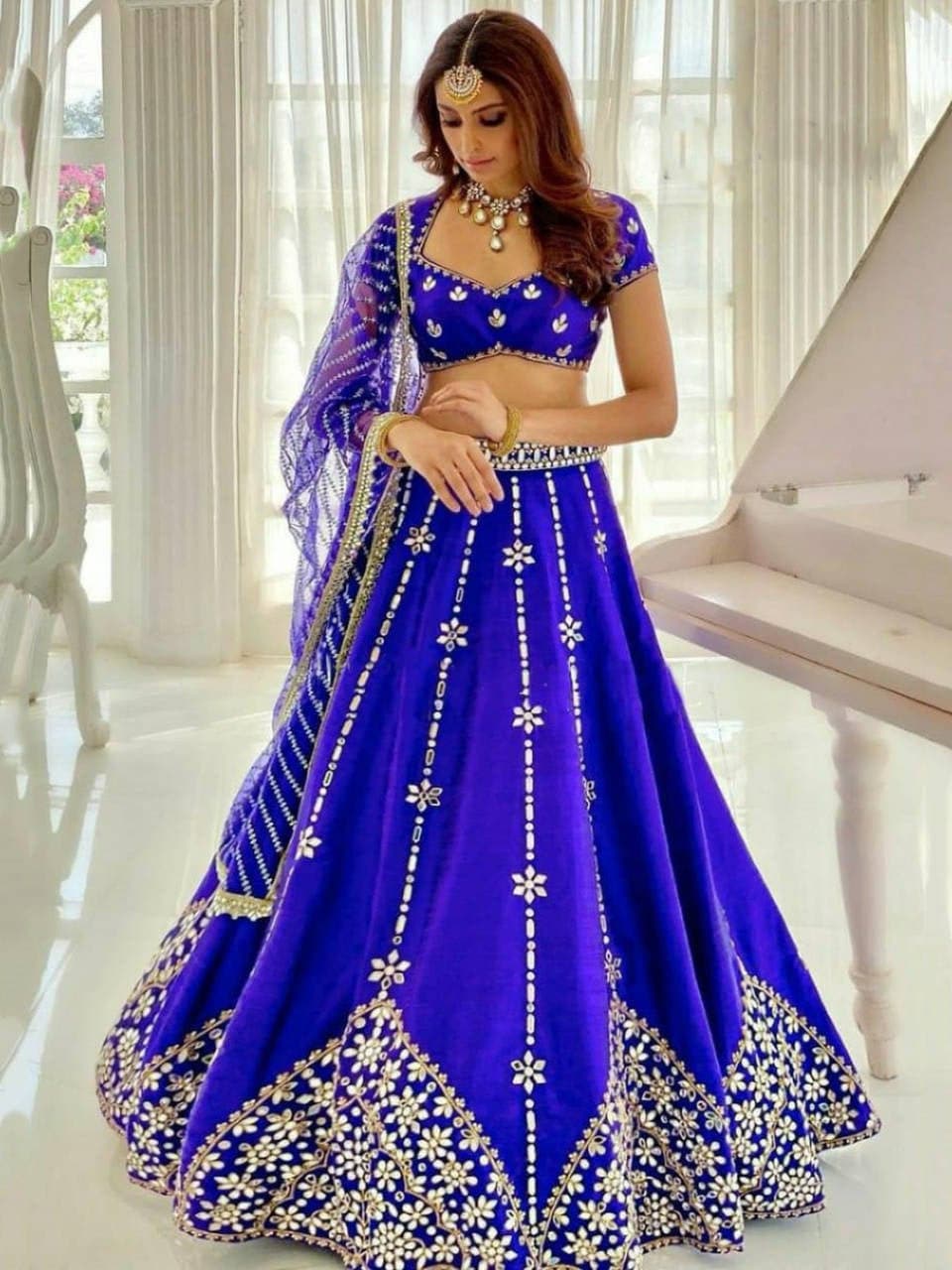 Royal Blue Lehenga Choli for Women ...