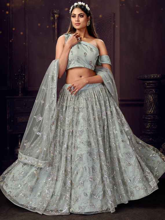 Designer Lehenga Choli Net Sequence Work Bollywood Lehengas - Etsy