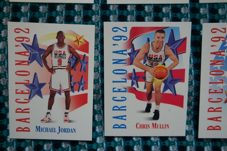 American Dream Team 1992 Barcelona Olympics Basketball Cards Etsy