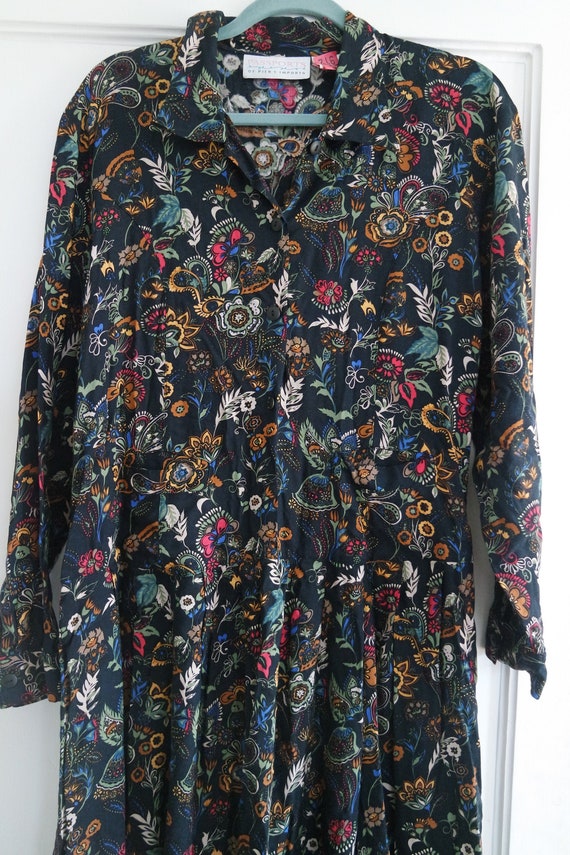Vintage Passports by Pier 1 Imports Long Sleeve Paisley Floral Etsy